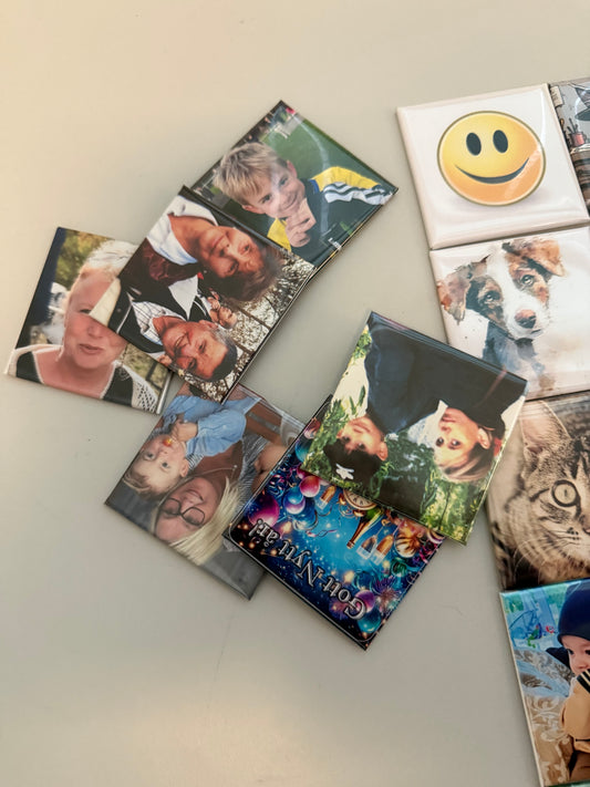 Magneter att fästa på kylskåp och andra saker av metall