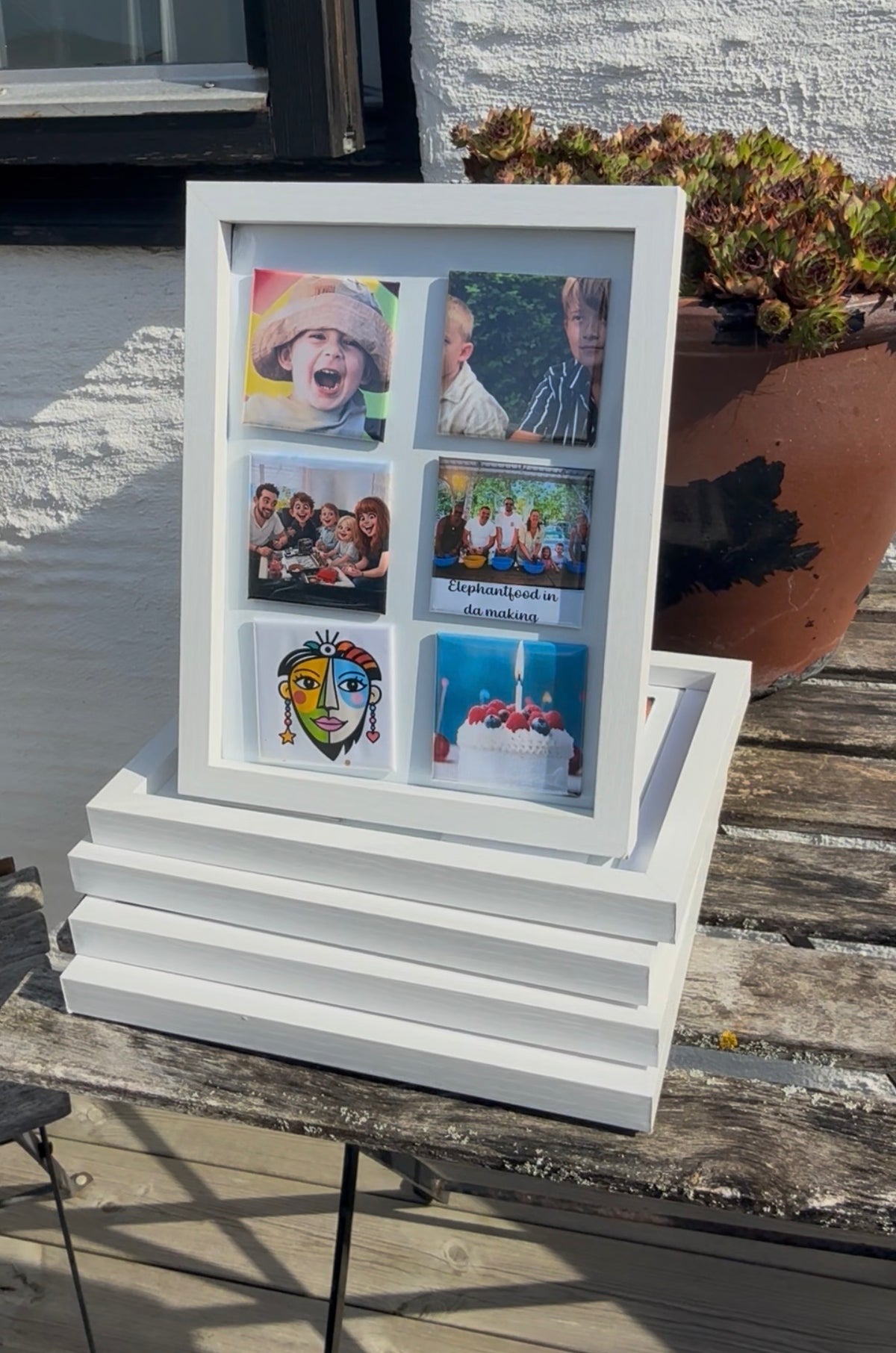 Personlig magnettavla med 6 fotomagneter