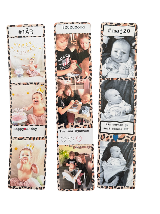 Fotostrips/fotoremsor med leopardram